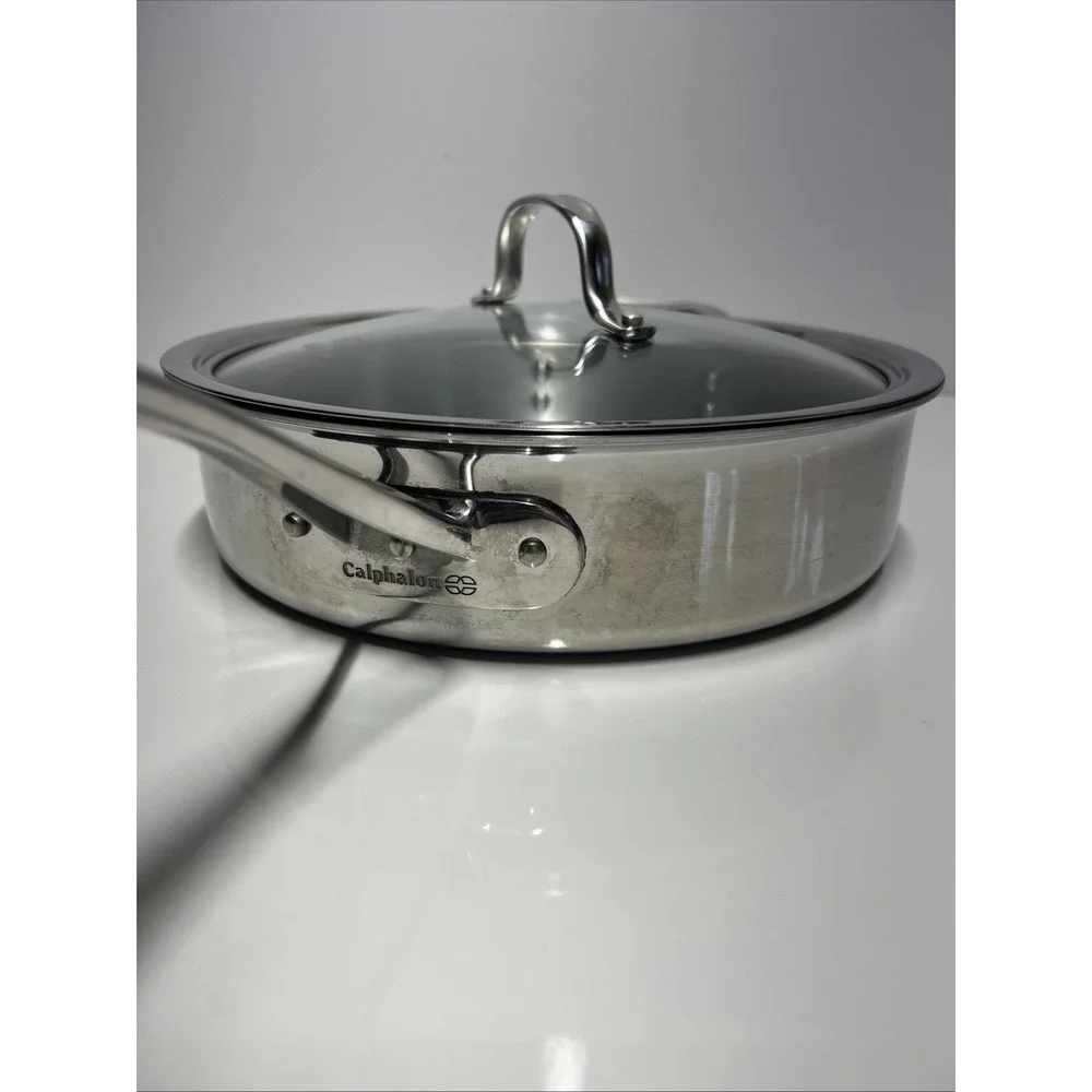 Calphalon Contemporary Stainless Steel 3 Qt Saute Pan with Glass LID # 5003